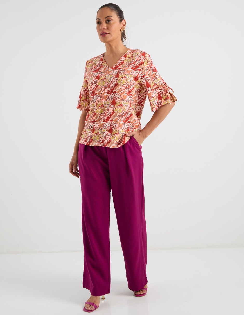 Blusa manga al codo para mujer 8