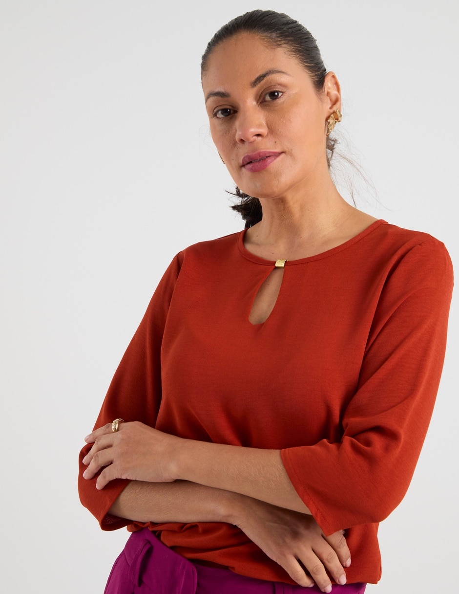 Blusa Damaia Atelier manga 3/4 para mujer