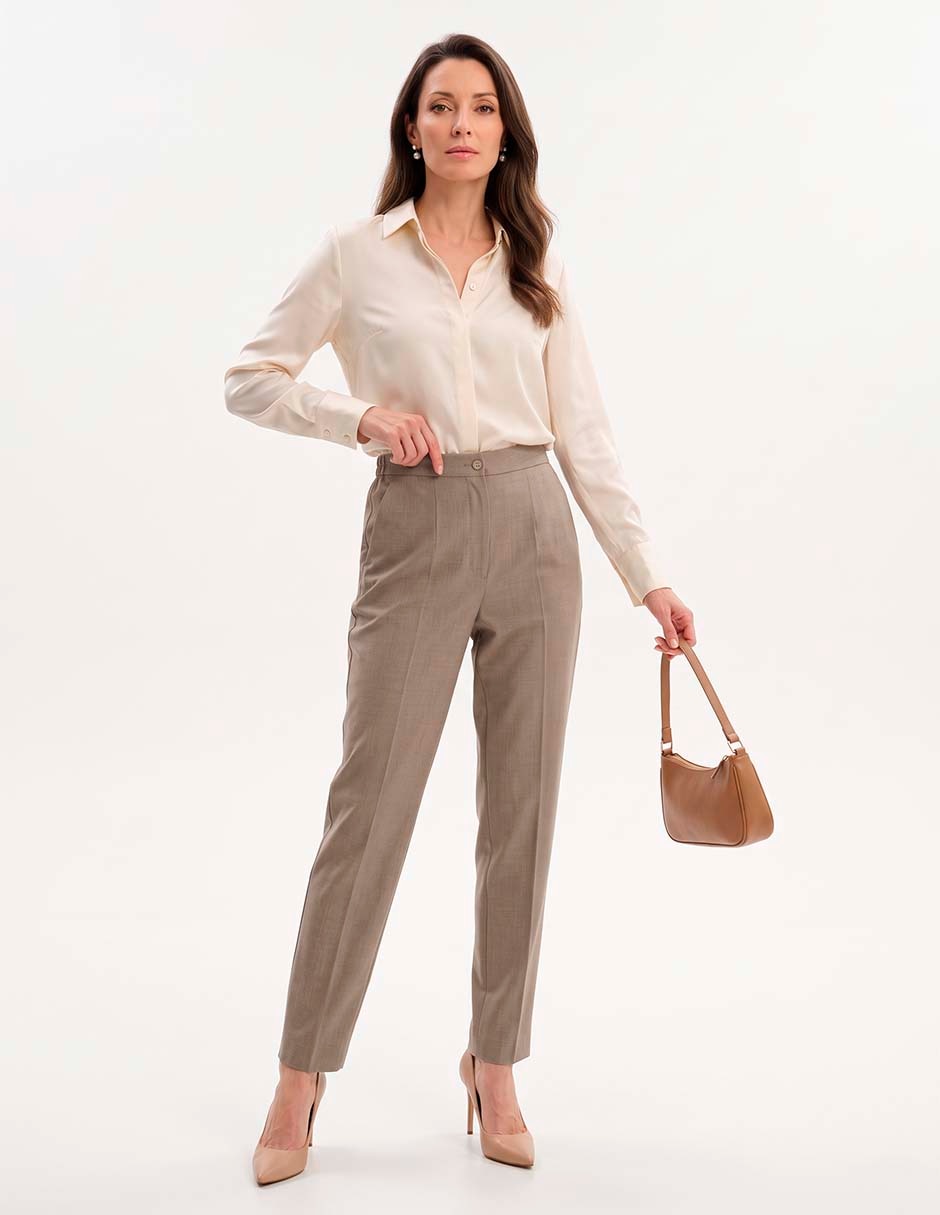 Pantalón de vestir recto para mujer