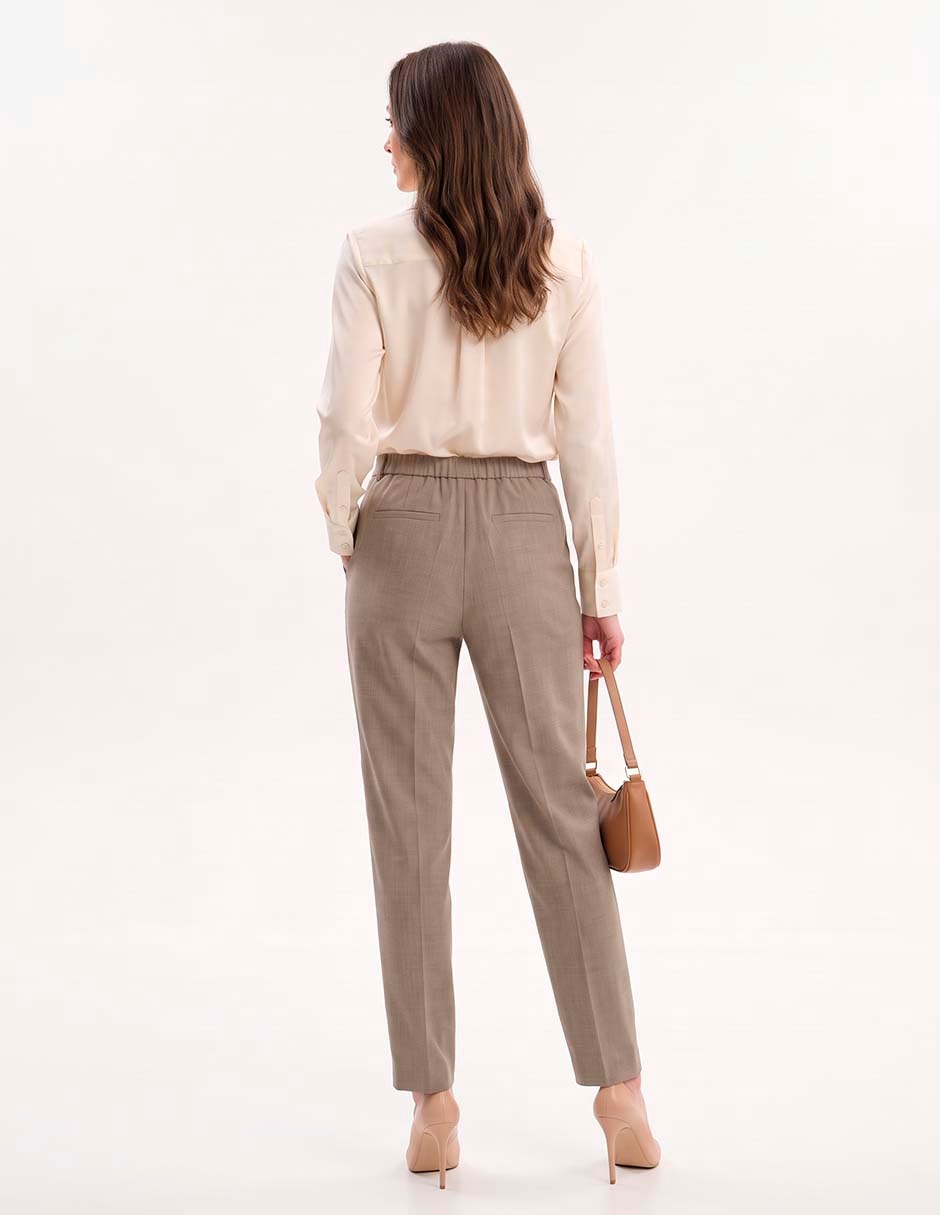 Pantalón de vestir recto para mujer 4