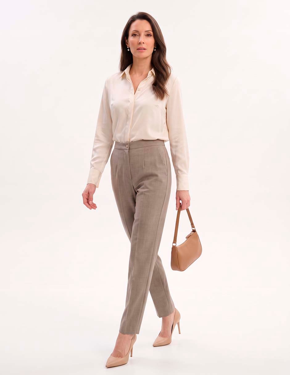 Pantalón de vestir recto para mujer 3