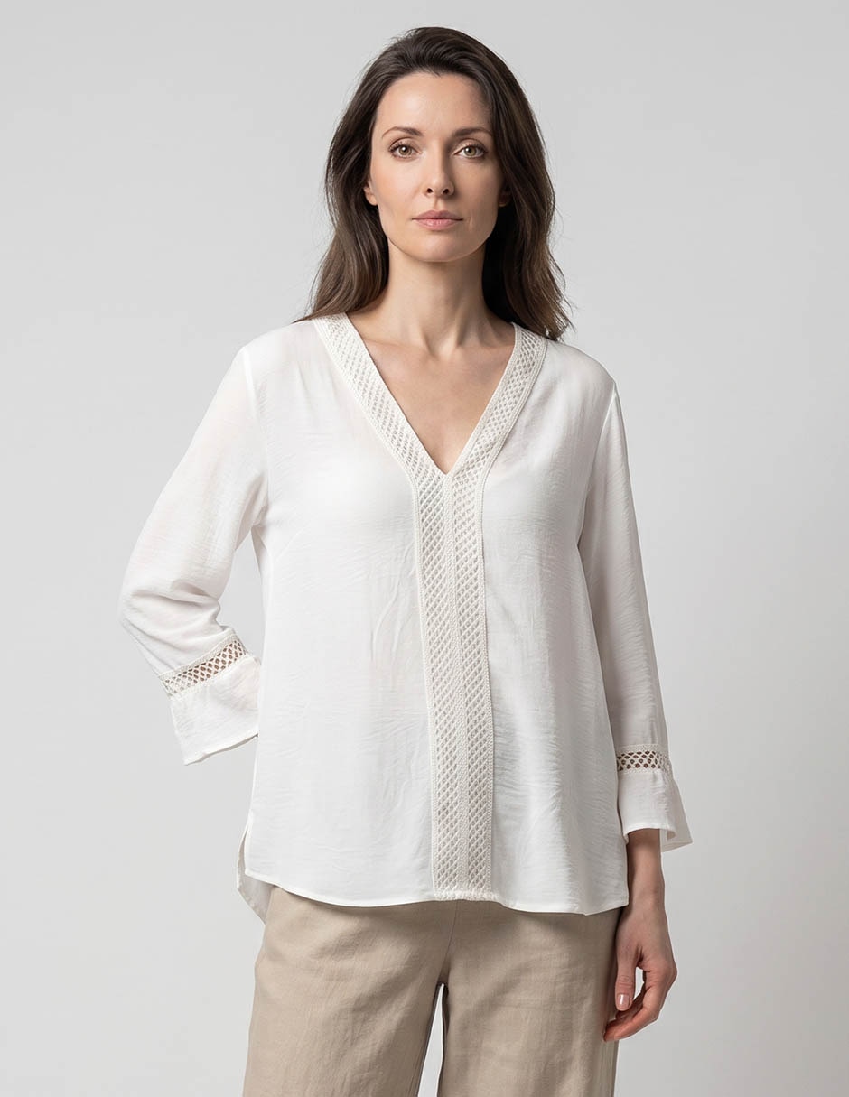 Blusa manga 3/4 para mujer