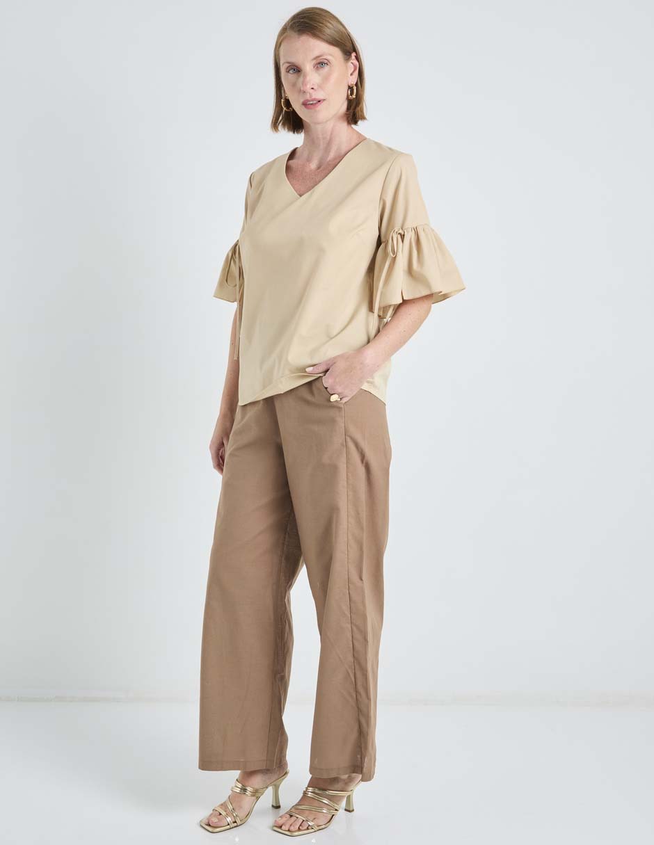 Pantalón relaxed loren's amplio para mujer 2