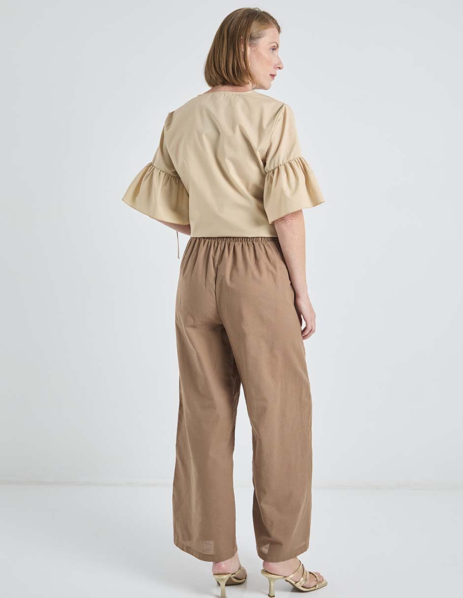 Pantalón relaxed loren's amplio para mujer 6