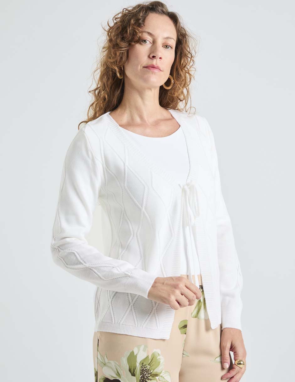 Suéter Loren's cuello abierto para mujer