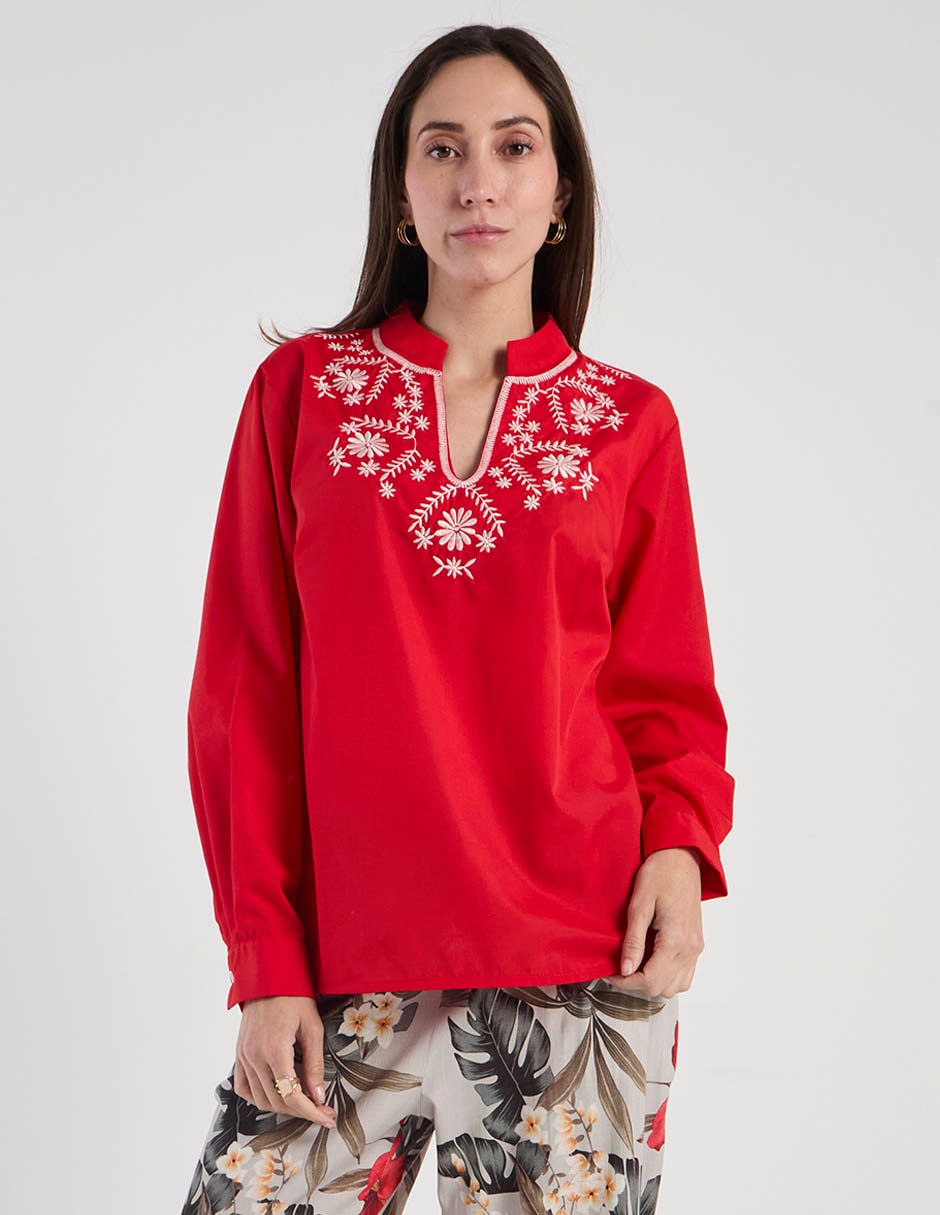 Blusa manga larga para mujer 7