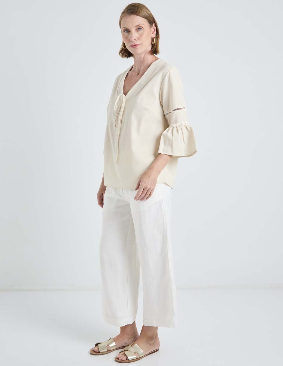 Blusa Loren's manga 3/4 para mujer 3