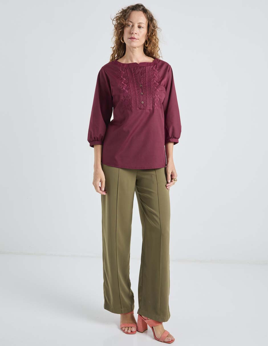 Blusa Loren's manga 3/4 para mujer