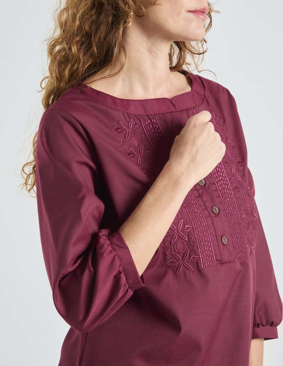 Blusa Loren's manga 3/4 para mujer