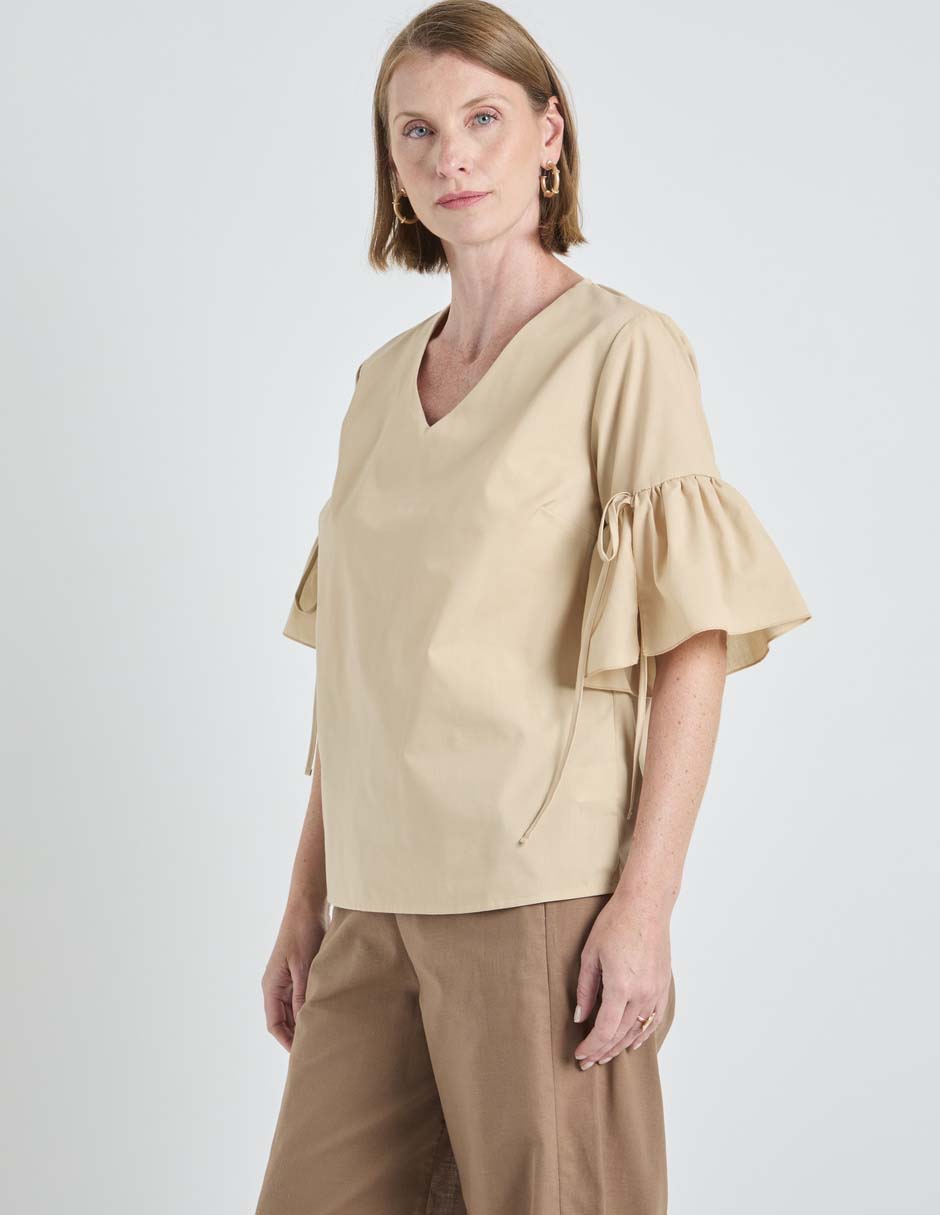 Blusa Loren's manga al codo para mujer