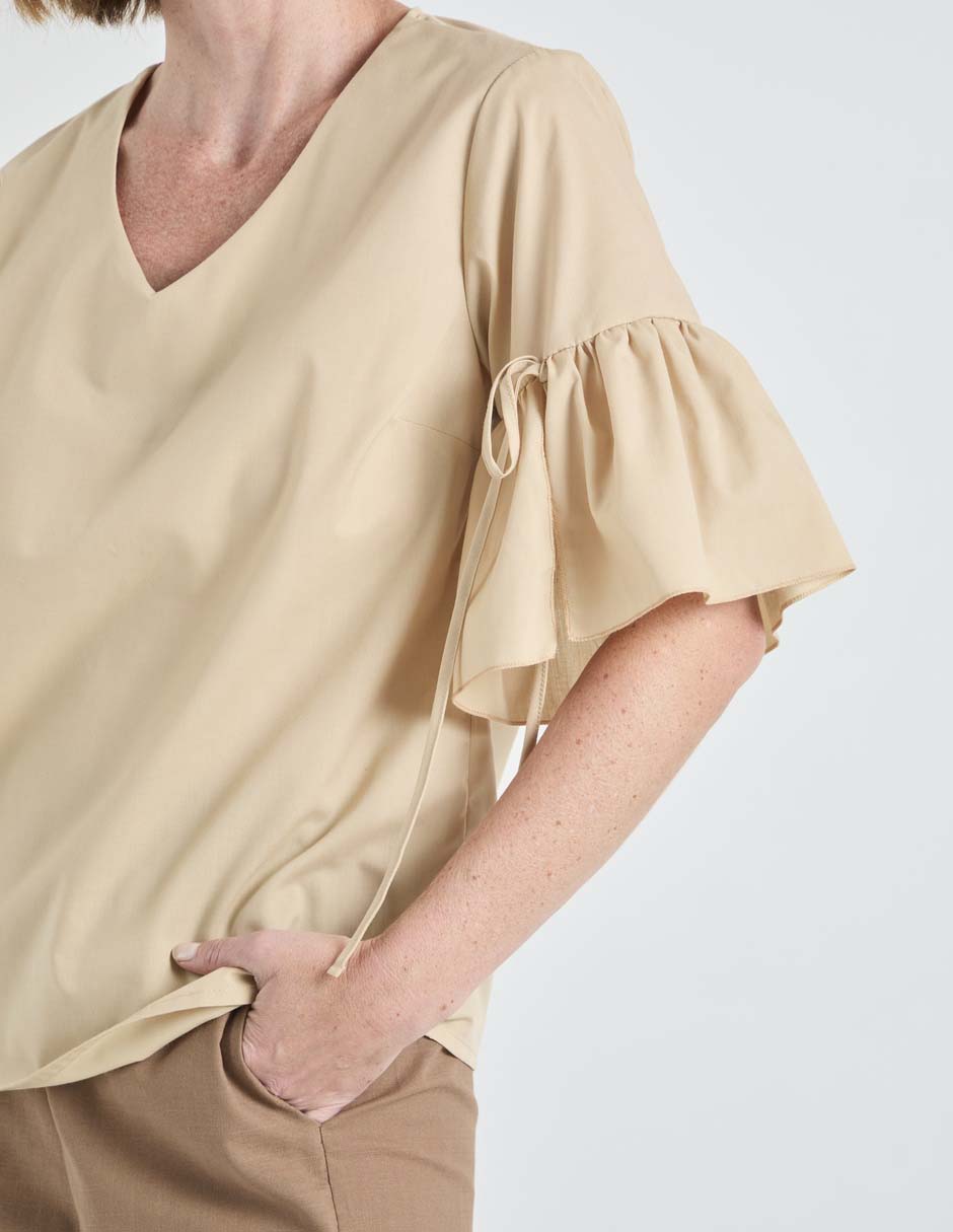 Blusa Loren's manga al codo para mujer