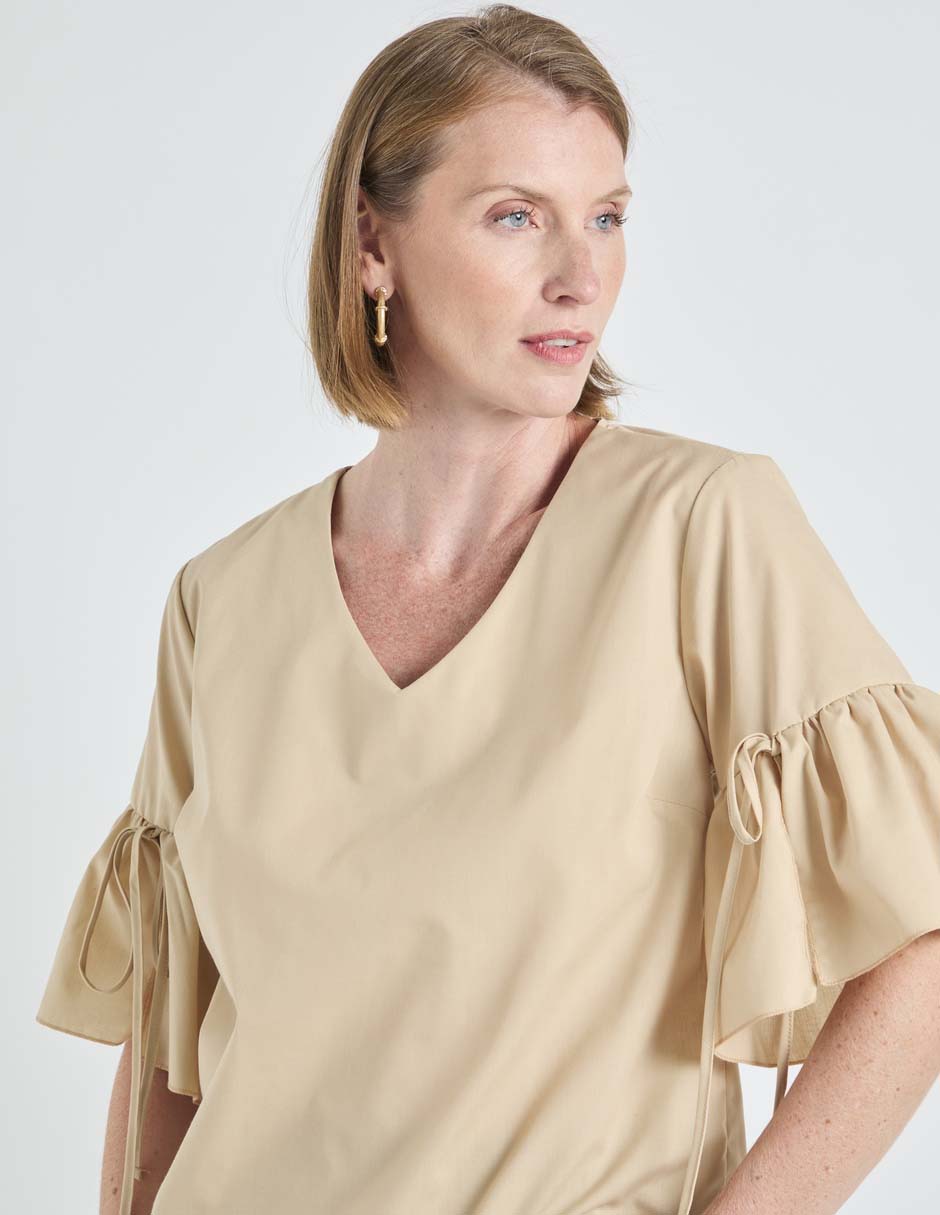 Blusa Loren's manga al codo para mujer