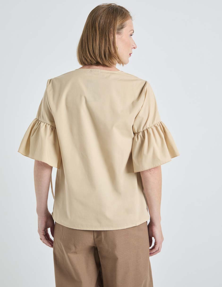 Blusa Loren's manga al codo para mujer