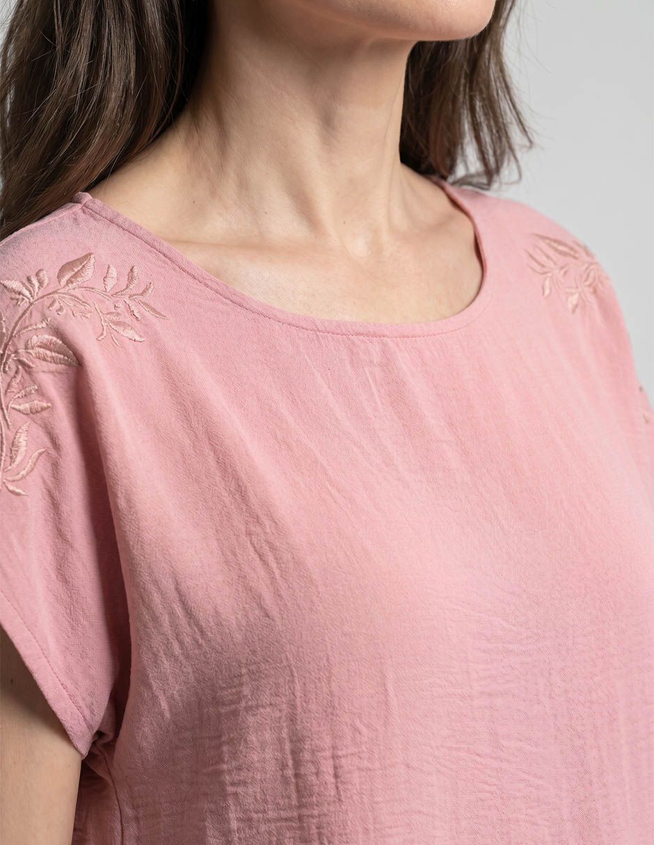 Blusa manga corta para mujer 3