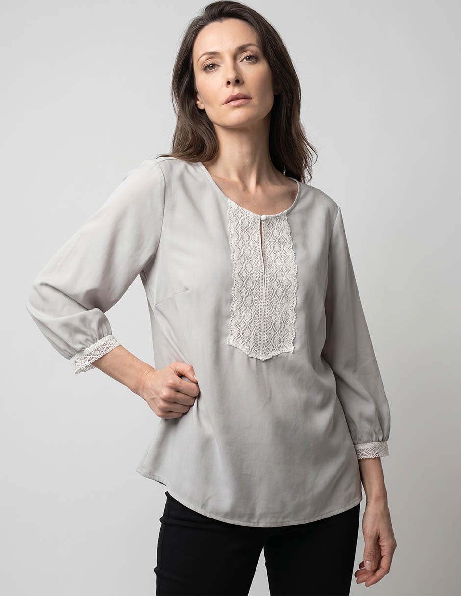 Blusa manga 3/4 para mujer
