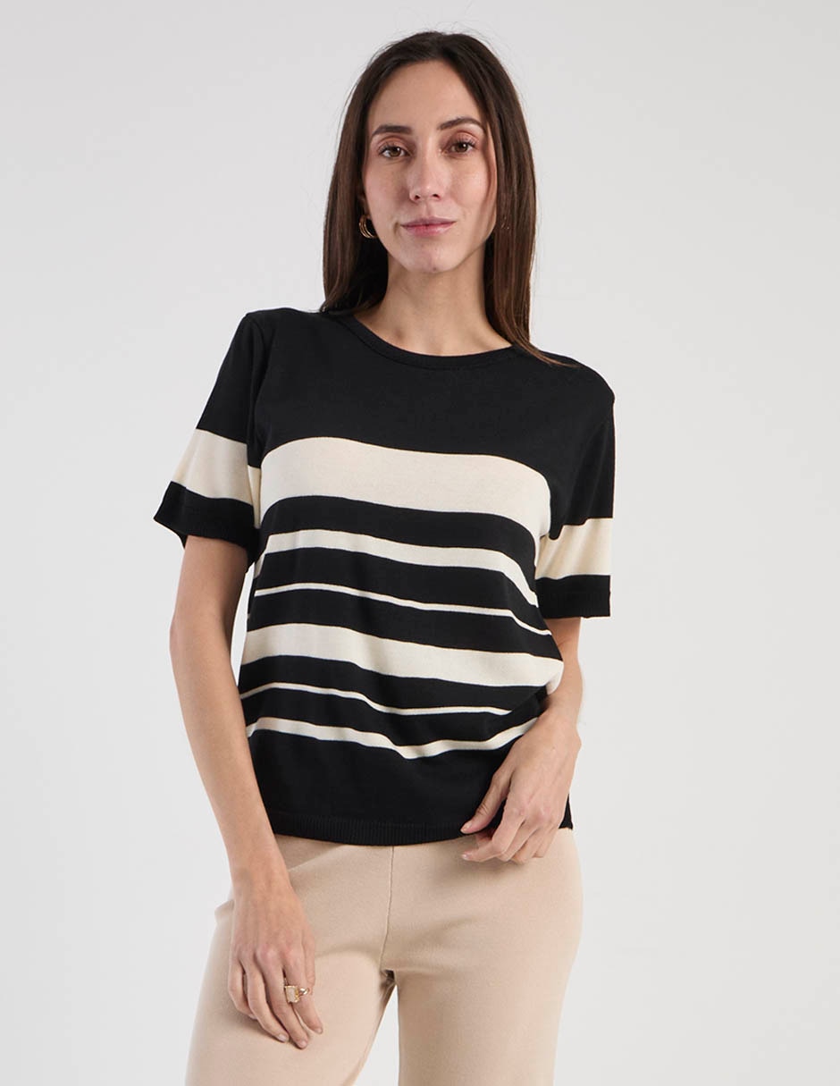 Playera manga corta Lorens cuello redondo para mujer