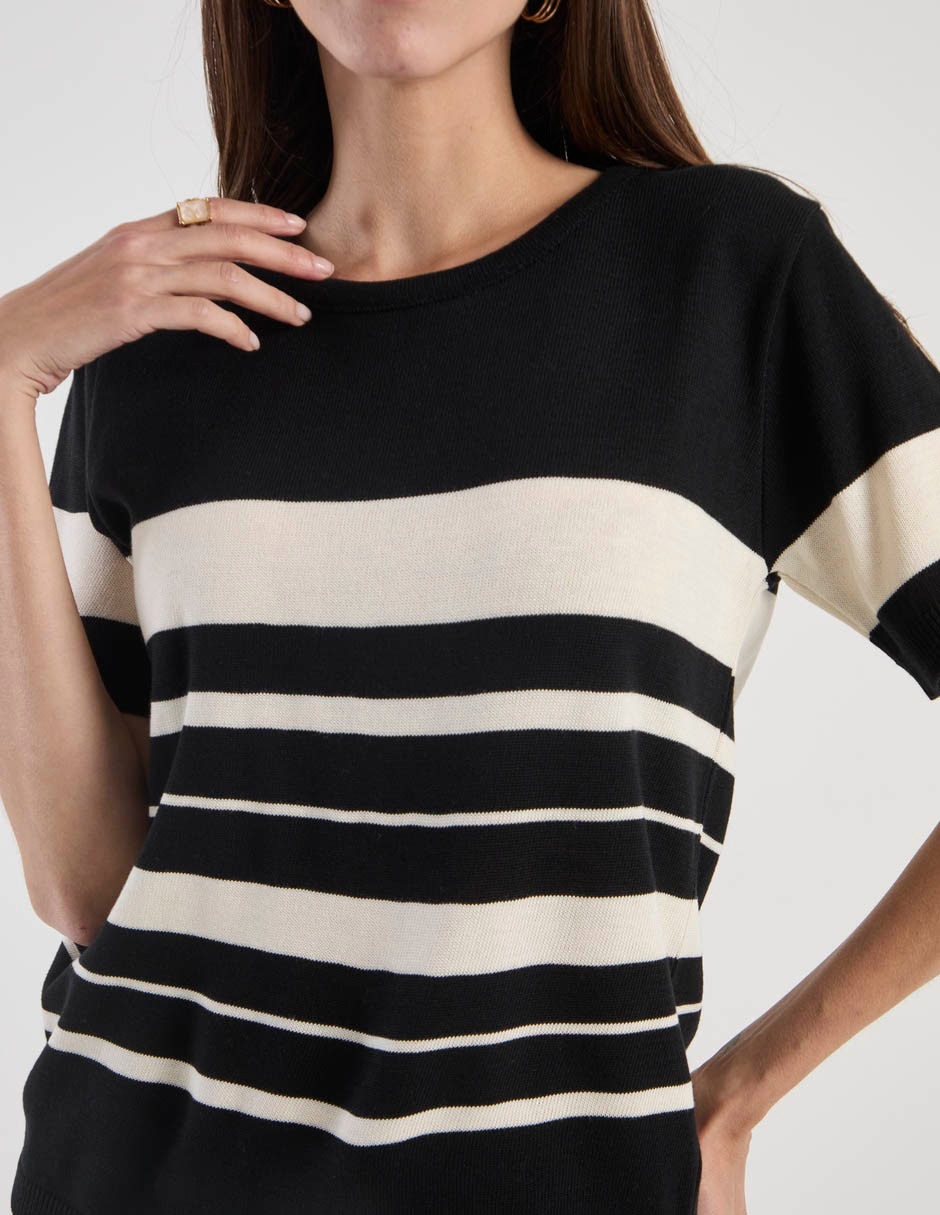 Playera manga corta Lorens cuello redondo para mujer