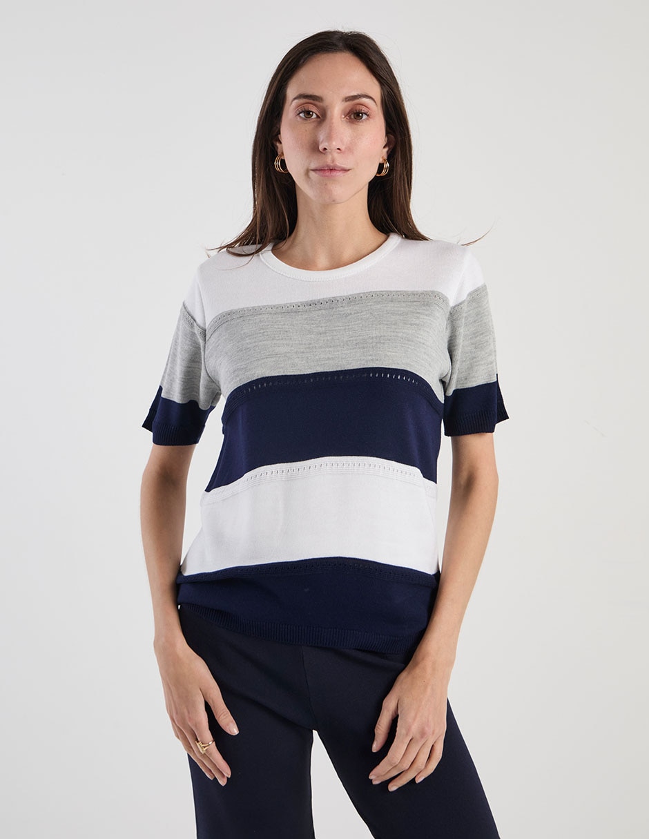 Playera manga corta Lorens cuello redondo para mujer