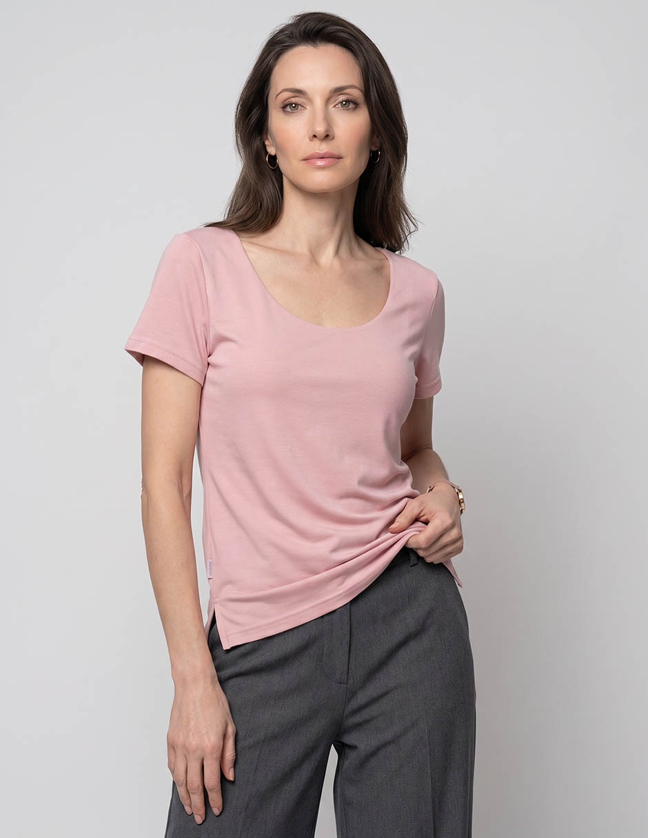 Playera manga corta Loren's cuello redondo para mujer Playera manga corta Loren's cuello redondo para mujer