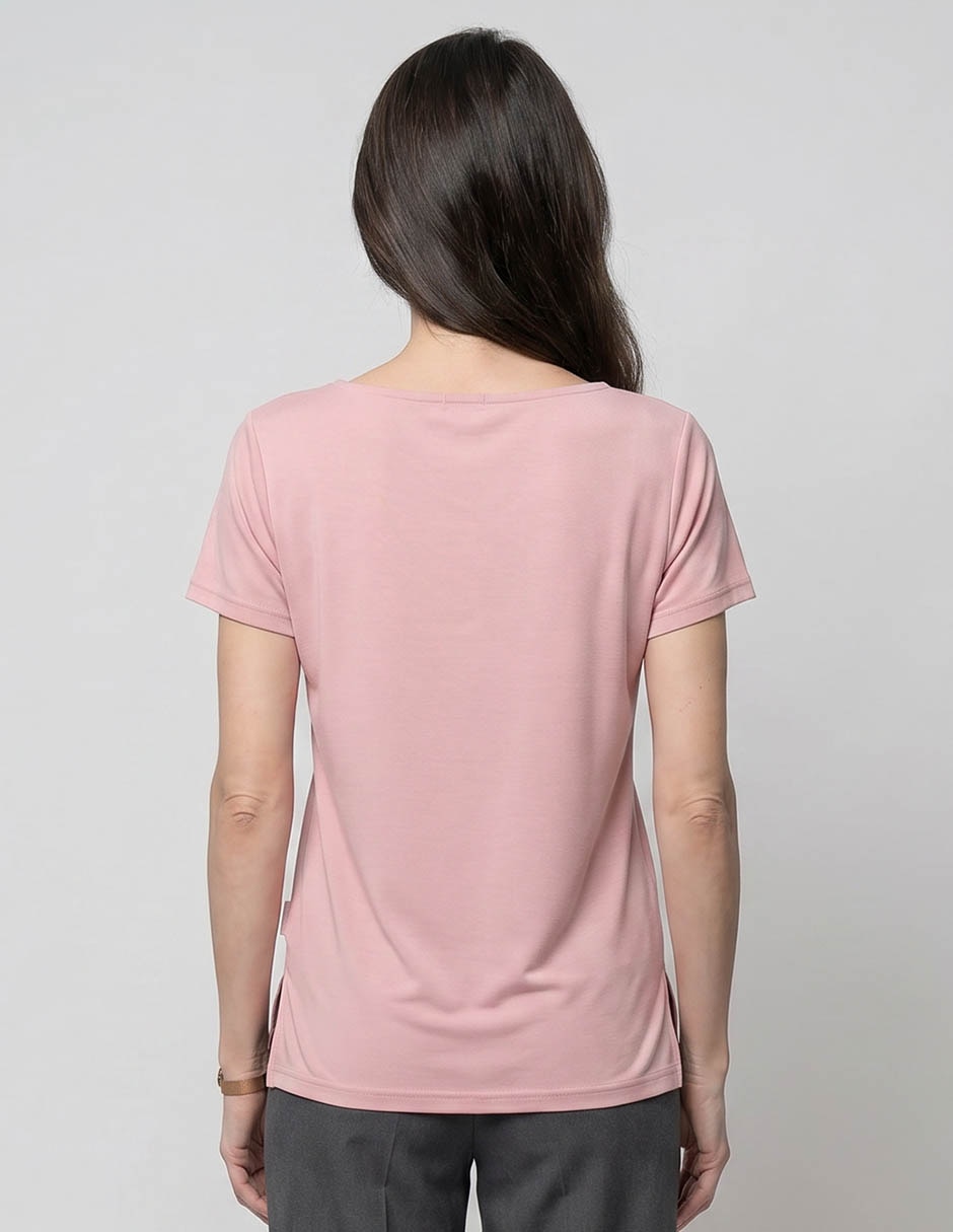 Playera manga corta cuello redondo para mujer 2