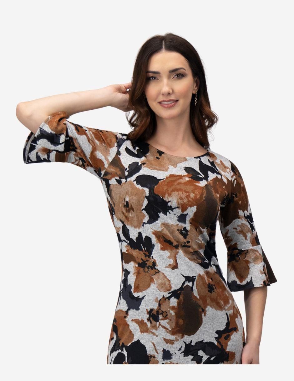 Vestido a la rodilla casual para mujer