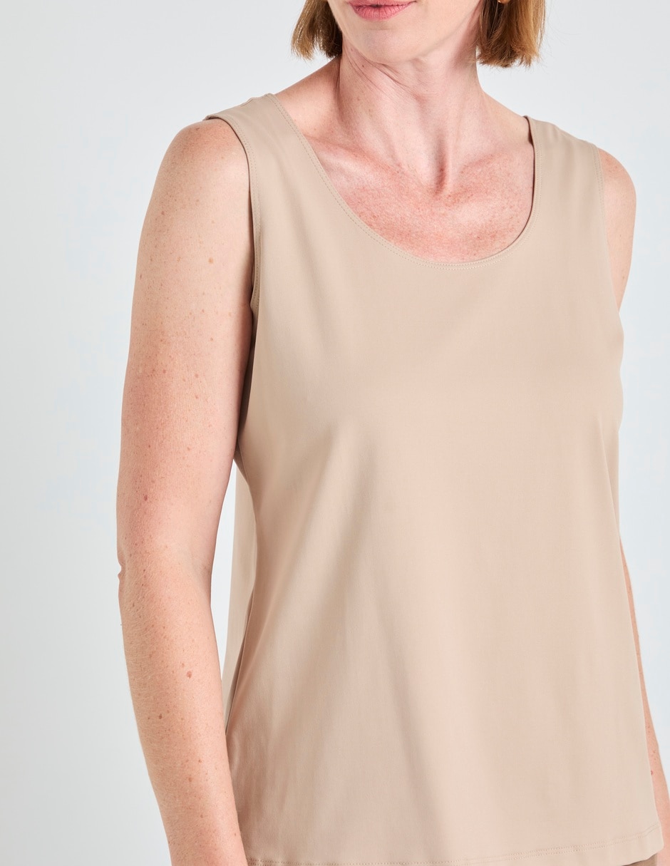 Top cuello redondo tirante ancho