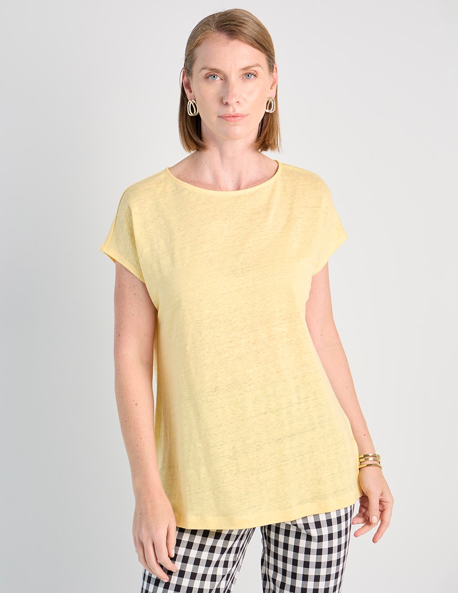 Blusa manga corta para mujer