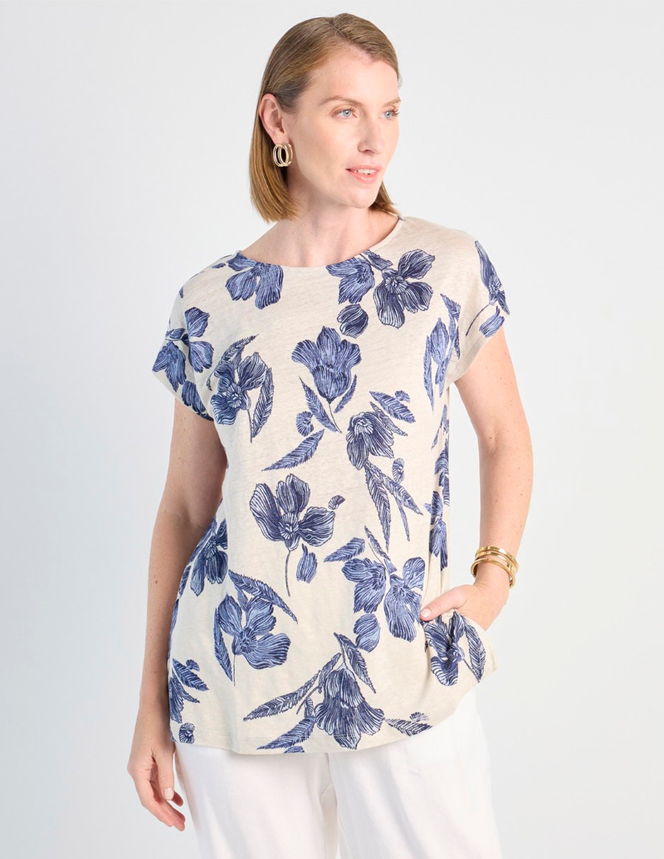 Blusa manga corta para mujer