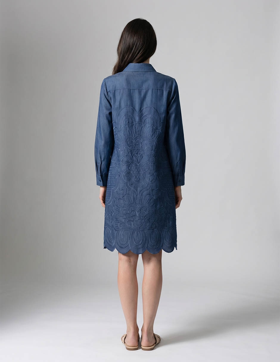 Vestido manga con puño para mujer 2