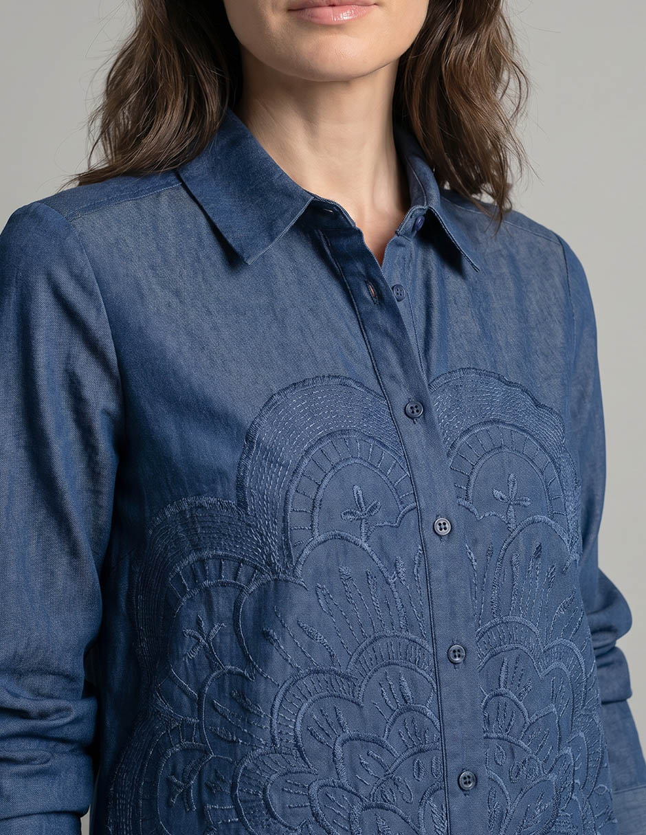 Vestido manga con puño para mujer 3