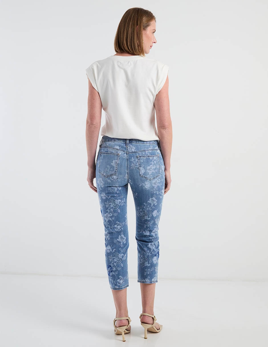 Jeans capri slim para mujer 4