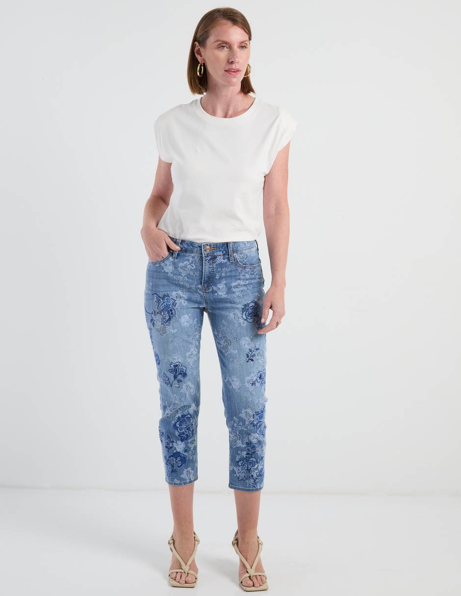 Jeans capri slim para mujer 3