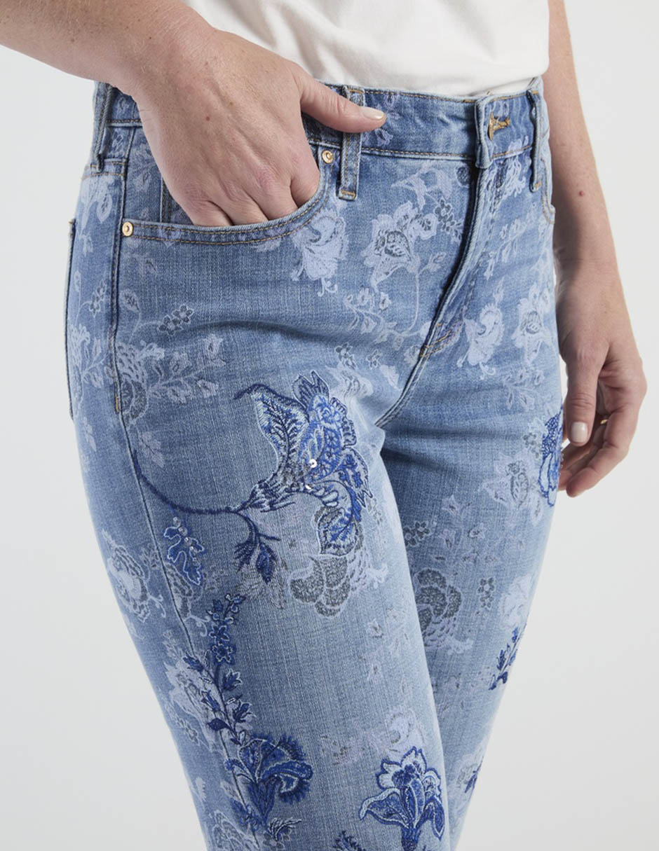Jeans capri slim para mujer 2