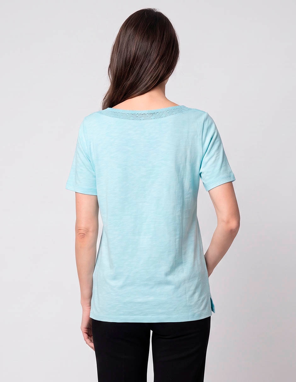 Playera manga corta cuello redondo para mujer 2