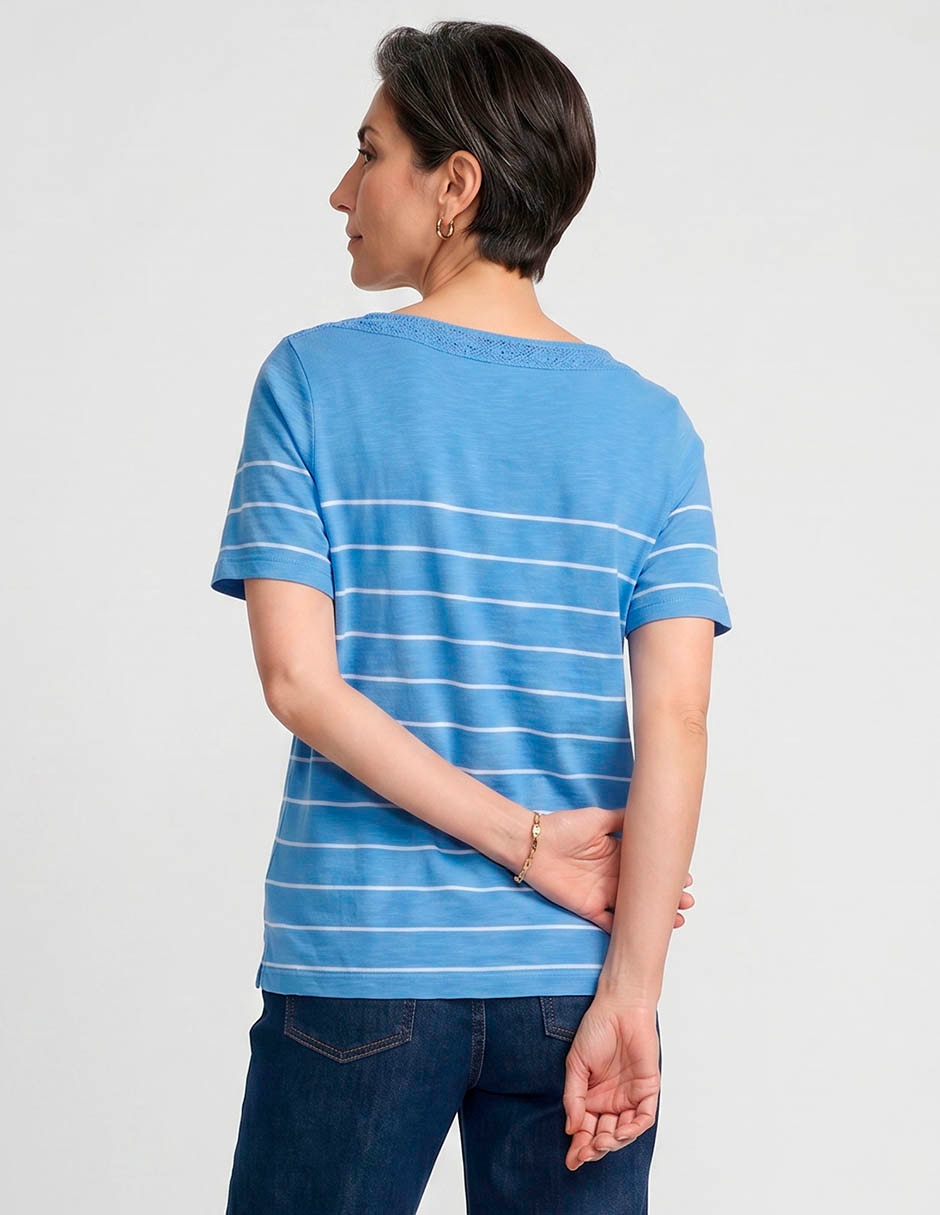 Playera manga corta cuello redondo para mujer 2