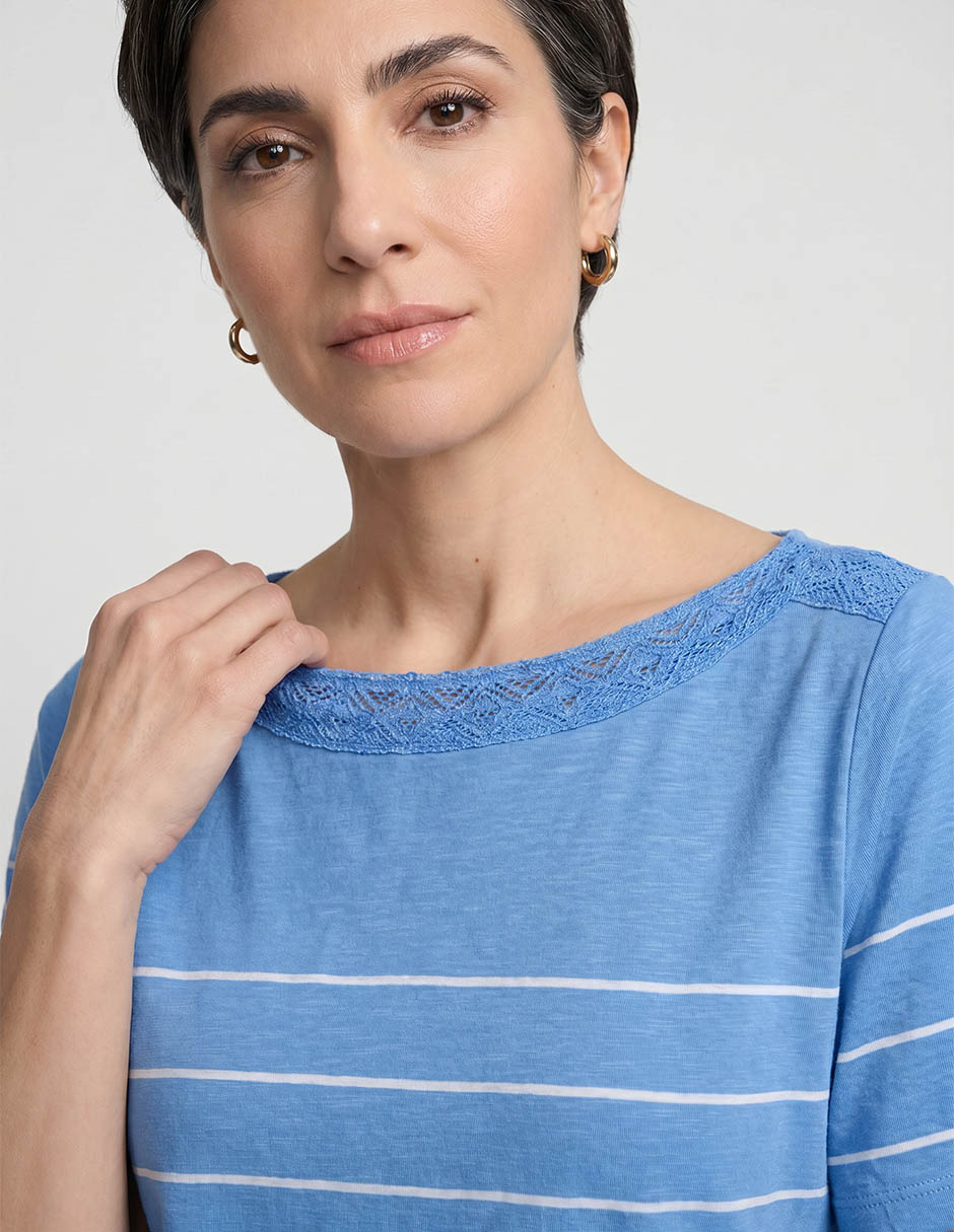 Playera manga corta cuello redondo para mujer 3