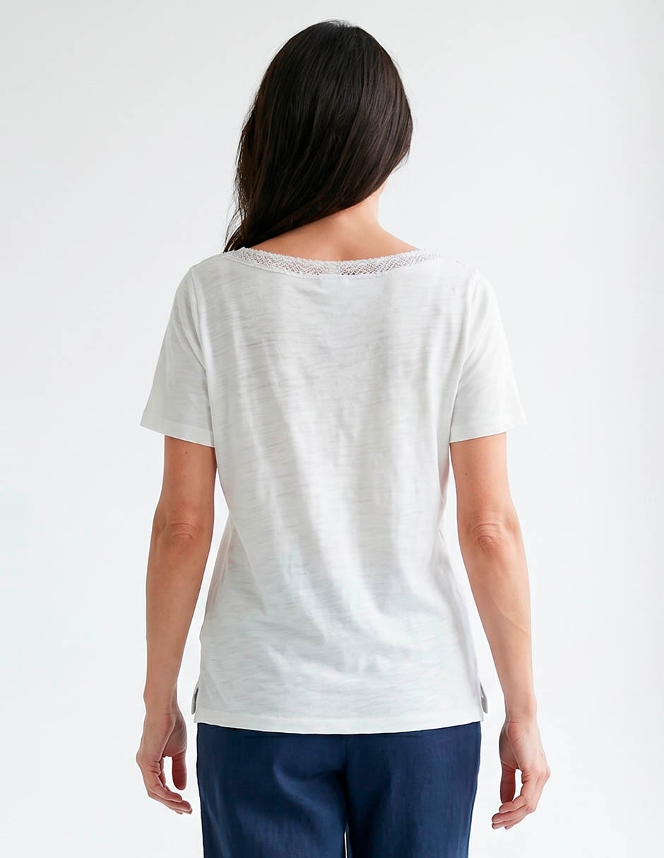 Playera manga corta cuello redondo para mujer 2