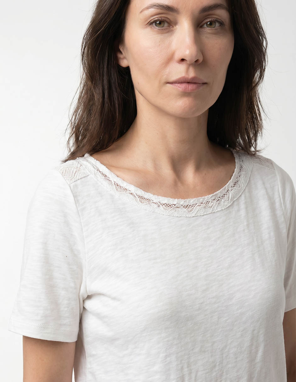 Playera manga corta cuello redondo para mujer 3