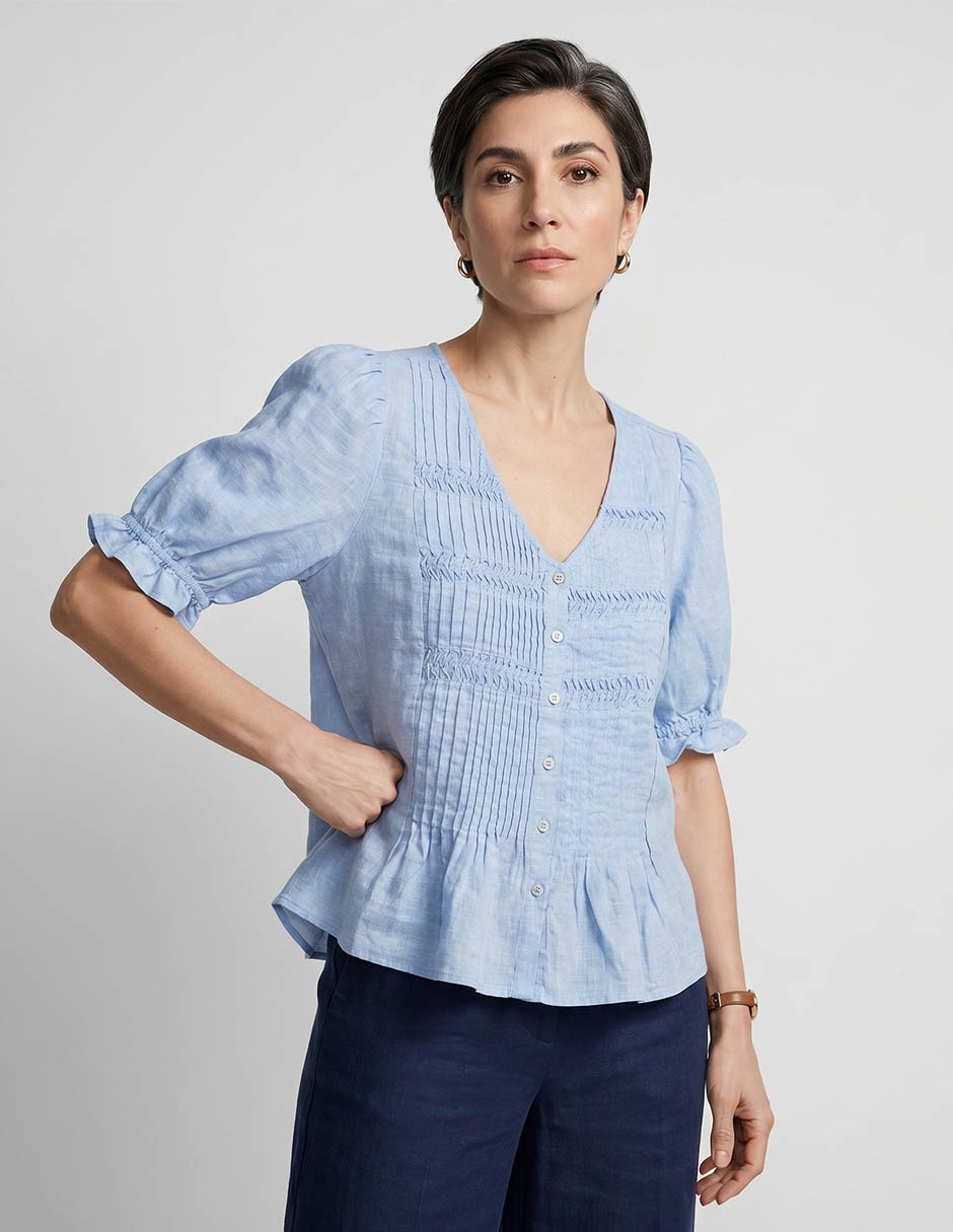Blusa manga corta para mujer