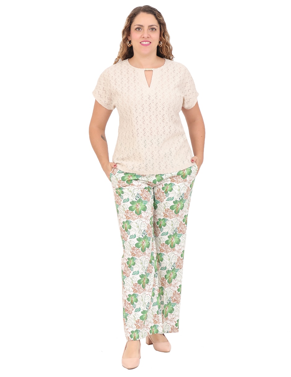Pantalón de vestir duplan petite straight para mujer
