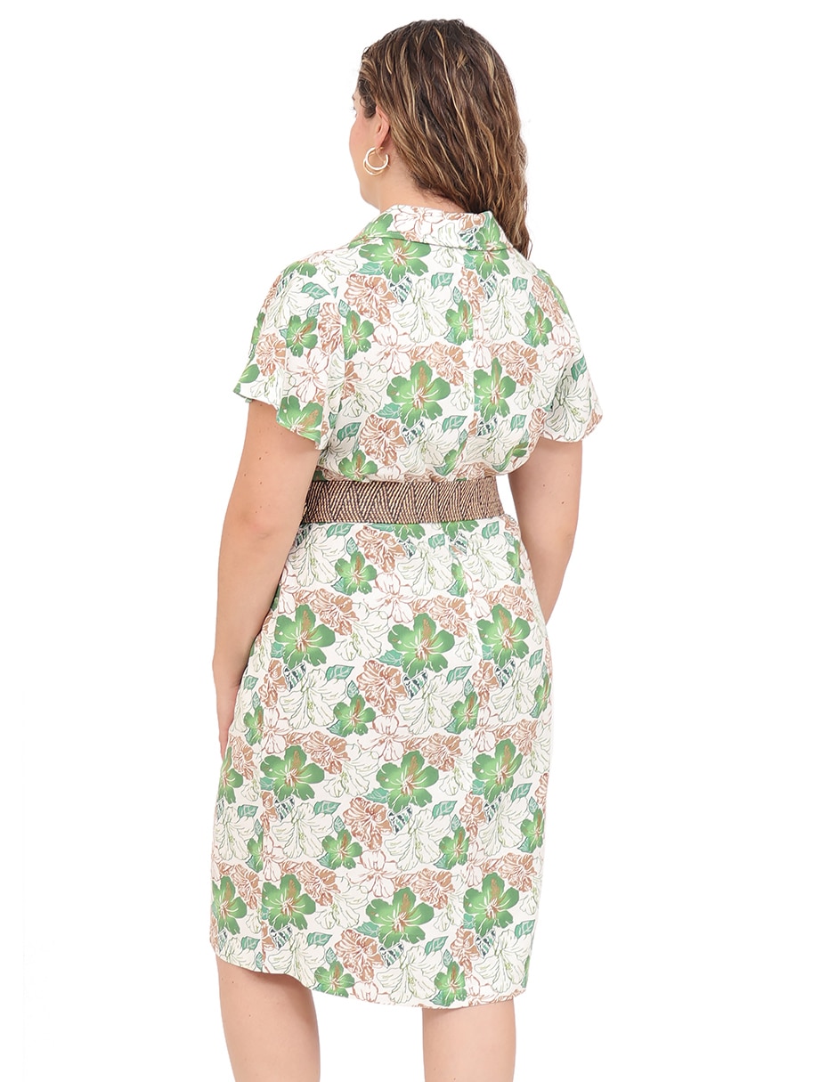 Vestido 3/4 casual duplan petite para mujer