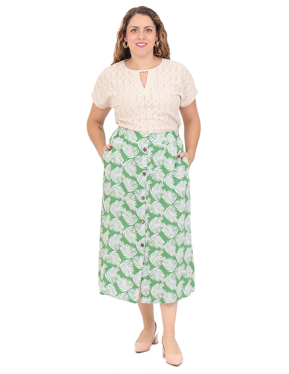 Falda crop a la cintura 6