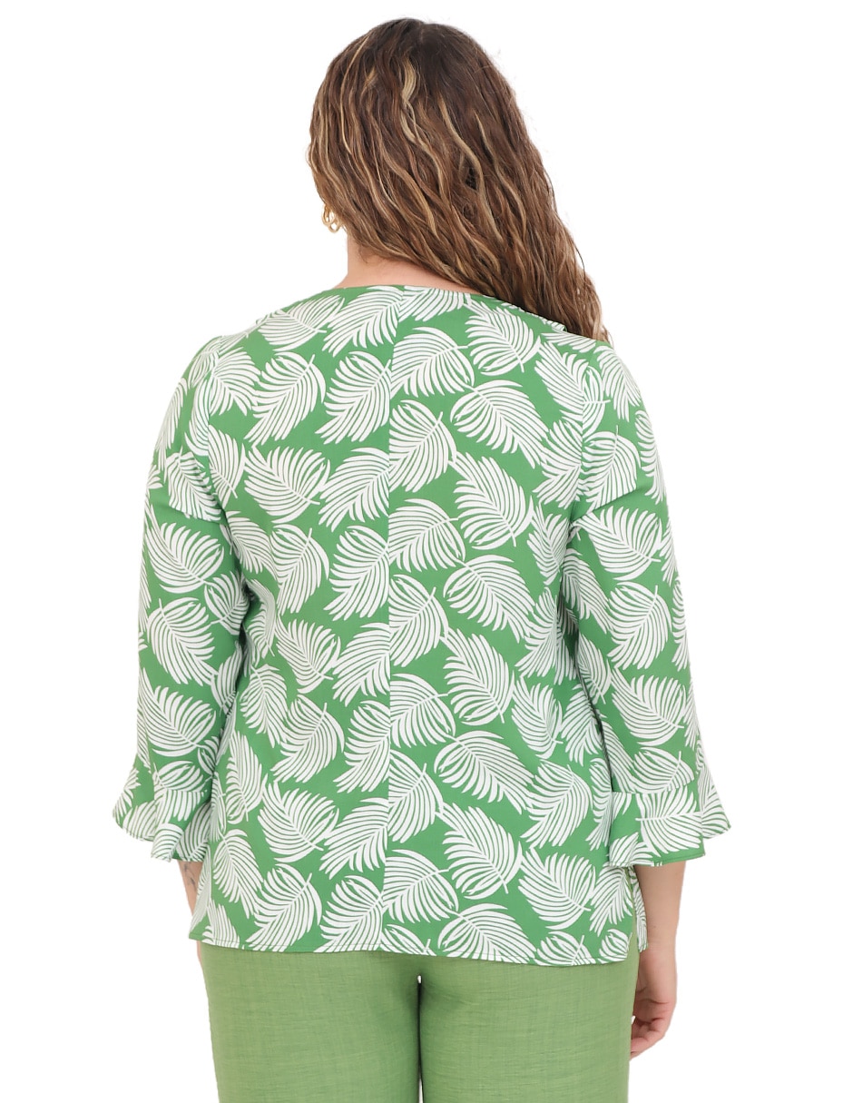 Blusa duplan petite manga corta para mujer