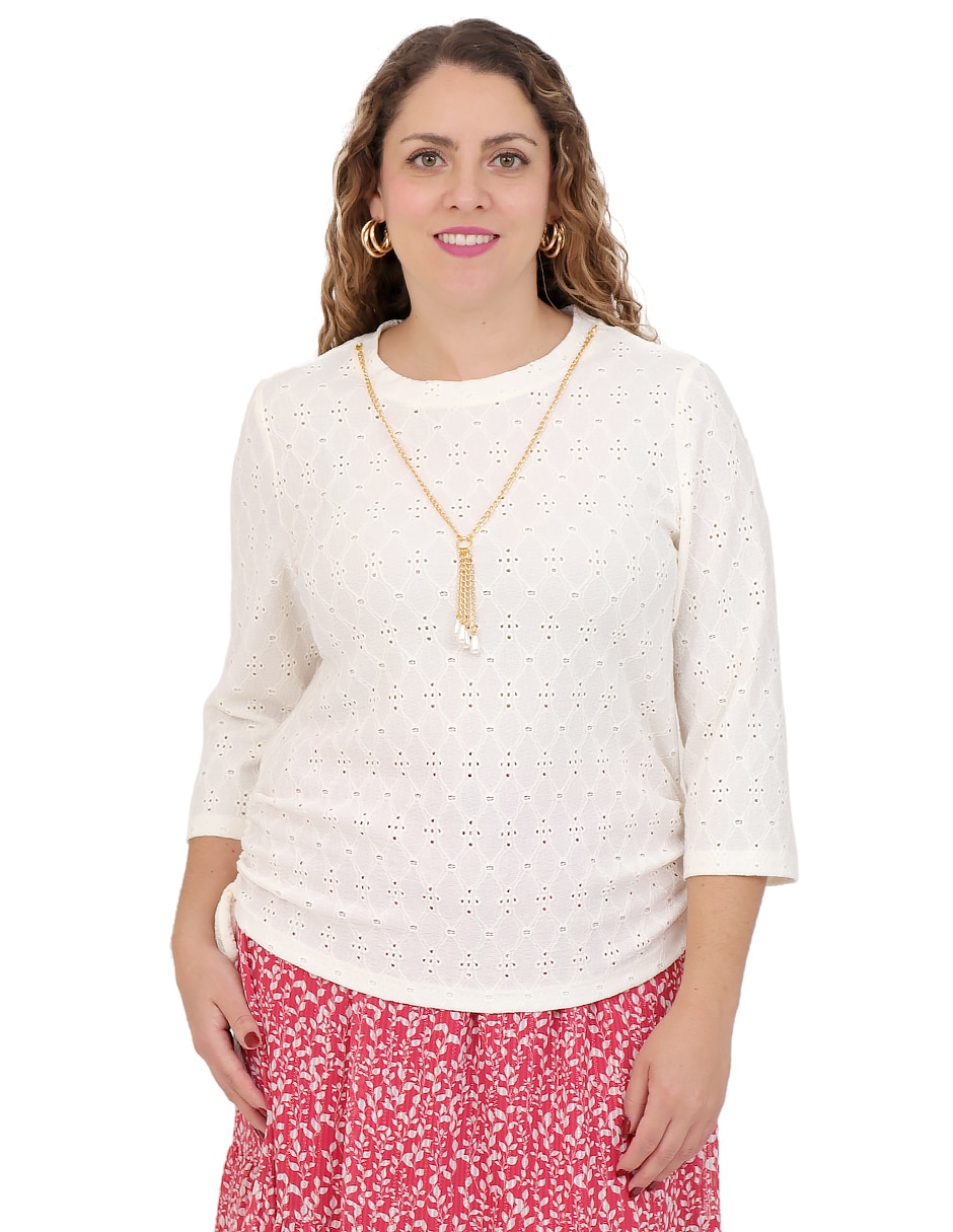 Blusa manga 3/4 para mujer Blusa manga 3/4 para mujer