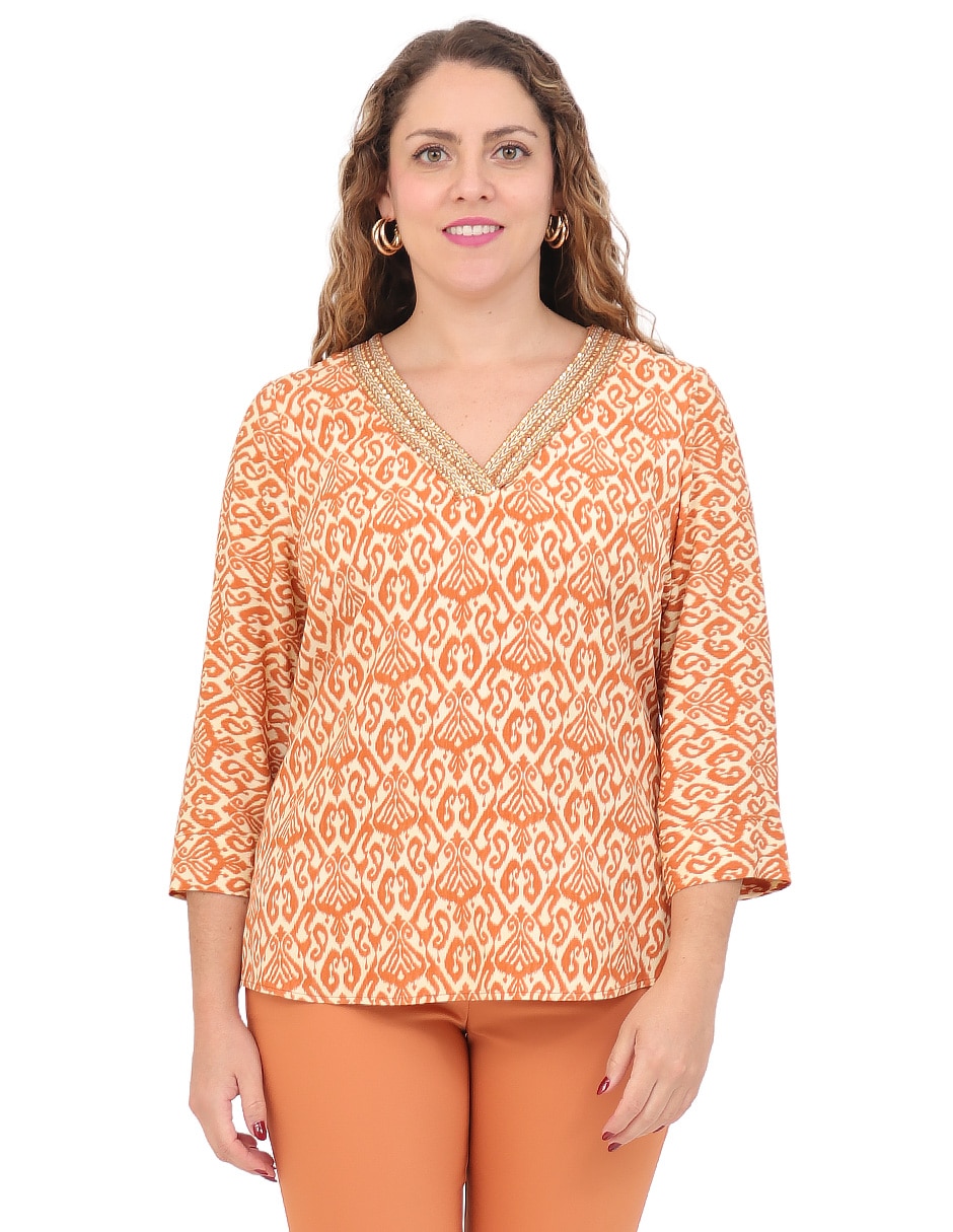 Blusa manga 3/4 para mujer