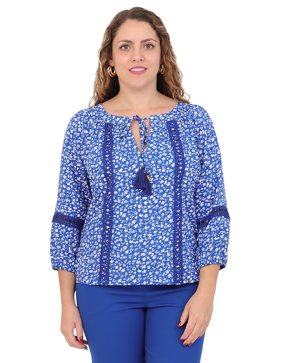 Blusa manga 3/4 para mujer Blusa manga 3/4 para mujer
