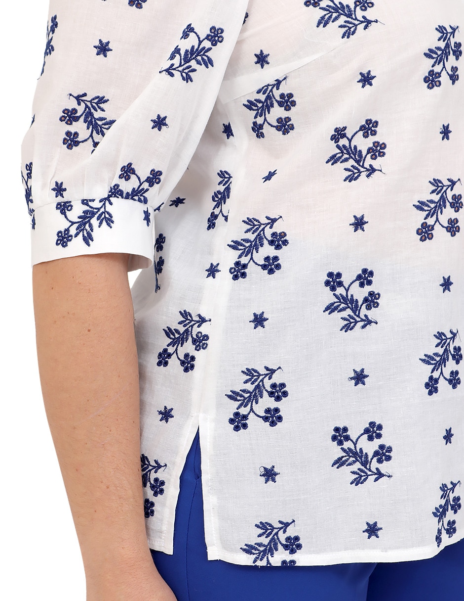 Blusa manga corta para mujer 4