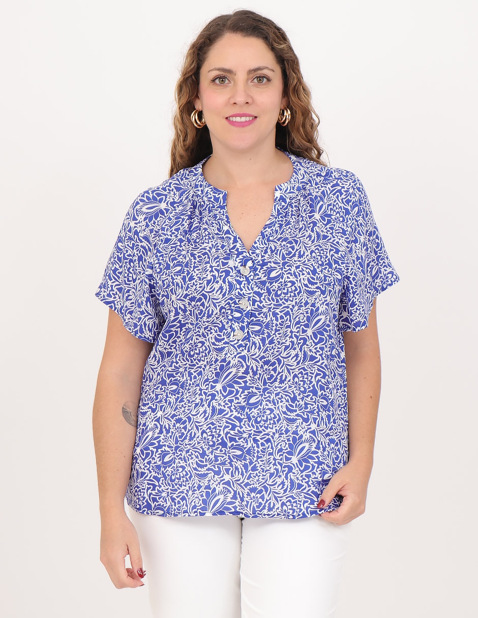Blusa manga corta para mujer
