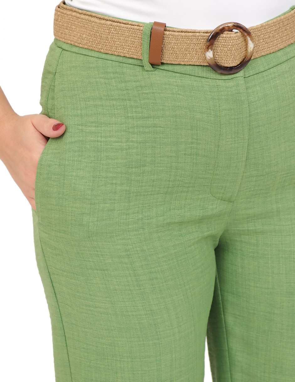 Pantalón de vestir duplan petite straight para mujer