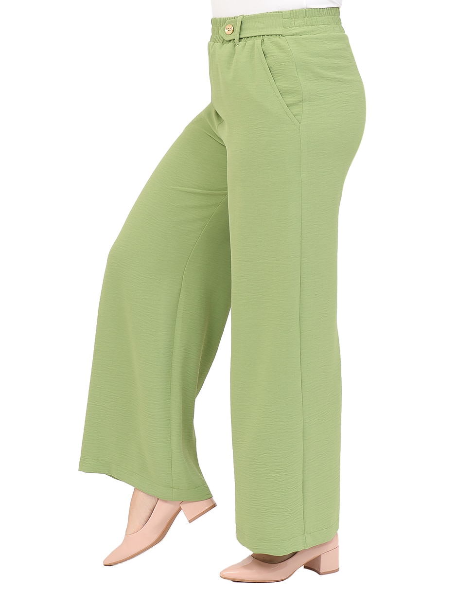Pantalón pijamero duplan petite slim para mujer